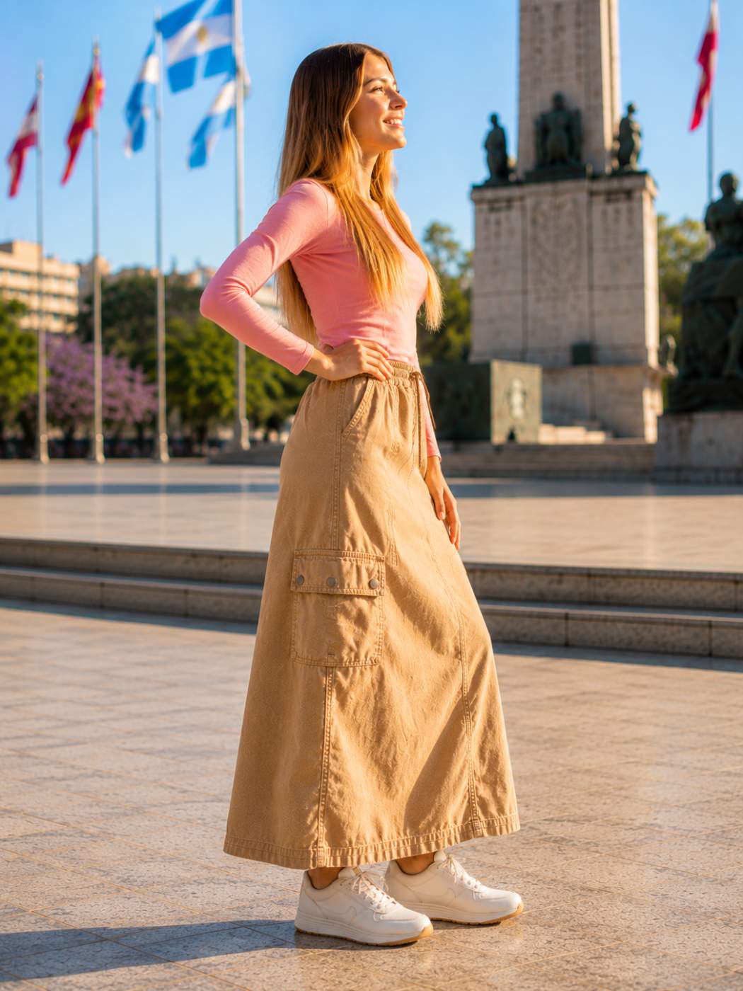 Pollera - Falda CARGO TAVERNITI - gabardina-